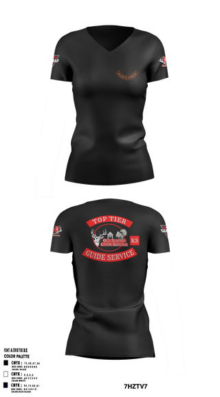 Womens Short Sleeve Vneck Shirt, Old School Guide Service, , Teamtime, Team time, sublimation, custom sports apparel, team uniforms, spirit wear, spiritwear, sports uniforms, custom shirts, team store, custom team store, fundraiser sports, apparel fundraiser