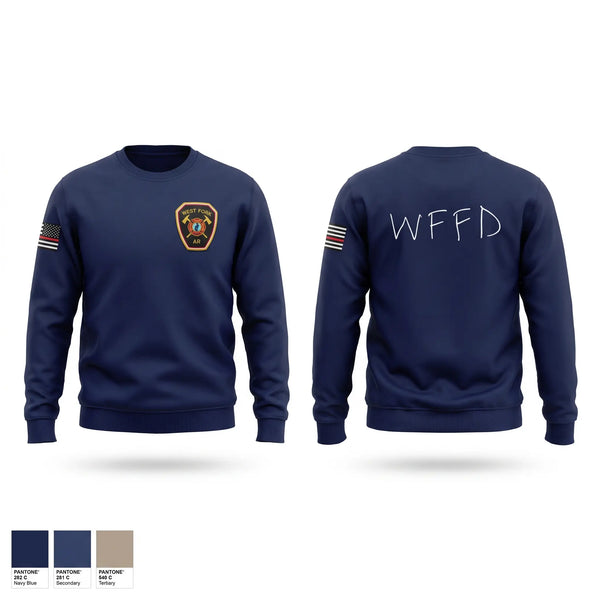 Crew Neck Sweatshirt, West Fork Fire Department, Fire Department, Teamtime, Team time, sublimation, custom sports apparel, team uniforms, spirit wear, spiritwear, sports uniforms, custom shirts, team store, custom team store, fundraiser sports, apparel fundraiser