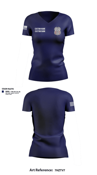 Womens Short Sleeve Vneck Shirt, Code 3 Investigations and Security, , Teamtime, Team time, sublimation, custom sports apparel, team uniforms, spirit wear, spiritwear, sports uniforms, custom shirts, team store, custom team store, fundraiser sports, apparel fundraiser
