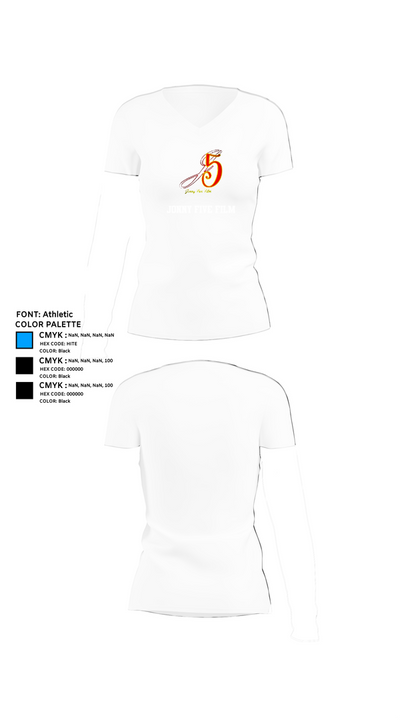 Jonny Five Film 55513459 Women's Short Sleeve V-neck Shirt - 18