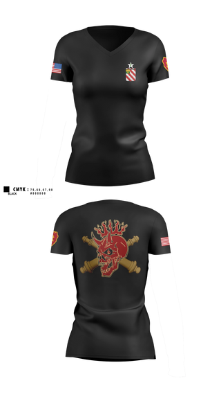 Womens Short Sleeve Vneck Shirt, C/1-8 FA, Army, Teamtime, Team time, sublimation, custom sports apparel, team uniforms, spirit wear, spiritwear, sports uniforms, custom shirts, team store, custom team store, fundraiser sports, apparel fundraiser