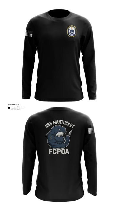 USS NANTUCKET LCS 27 Long Sleeve Performance Shirt 5