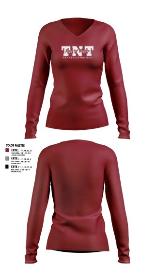 Womens Long Sleeve Vneck Shirt, TNT, Softball, Teamtime, Team time, sublimation, custom sports apparel, team uniforms, spirit wear, spiritwear, sports uniforms, custom shirts, team store, custom team store, fundraiser sports, apparel fundraiser