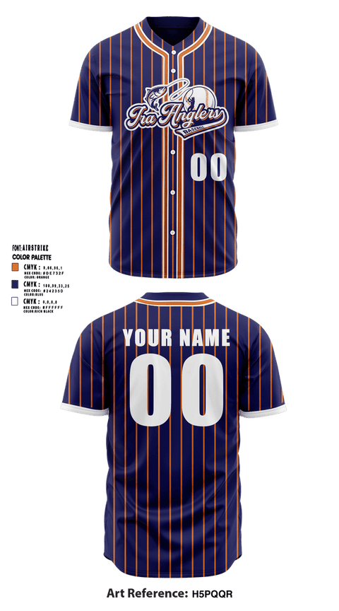 Full Button Baseball Jersey, Ira Township Anglers, Baseball, Teamtime, Team time, sublimation, custom sports apparel, team uniforms, spirit wear, spiritwear, sports uniforms, custom shirts, team store, custom team store, fundraiser sports, apparel fundraiser