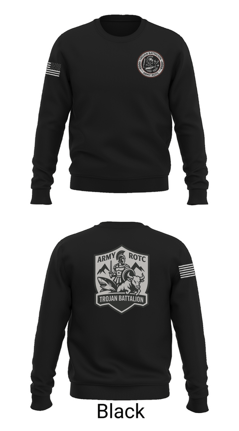 Crew Neck Sweatshirt, Trojan Battalion, Army, Teamtime, Team time, sublimation, custom sports apparel, team uniforms, spirit wear, spiritwear, sports uniforms, custom shirts, team store, custom team store, fundraiser sports, apparel fundraiser