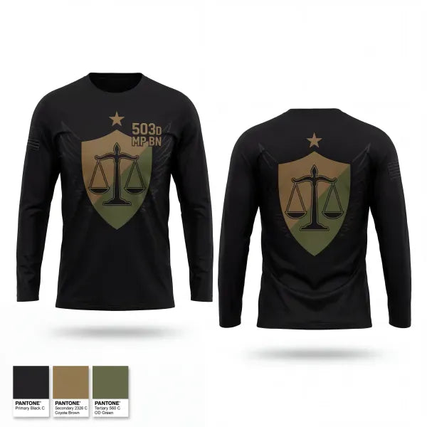 Long Sleeve Performance Shirt, 503d MP BN, Army, Teamtime, Team time, sublimation, custom sports apparel, team uniforms, spirit wear, spiritwear, sports uniforms, custom shirts, team store, custom team store, fundraiser sports, apparel fundraiser
