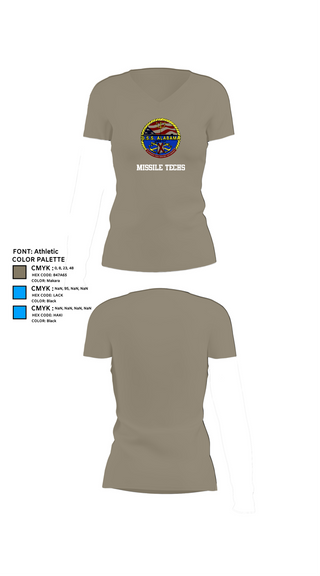 Womens Short Sleeve Vneck Shirt, Missile Techs, , Teamtime, Team time, sublimation, custom sports apparel, team uniforms, spirit wear, spiritwear, sports uniforms, custom shirts, team store, custom team store, fundraiser sports, apparel fundraiser