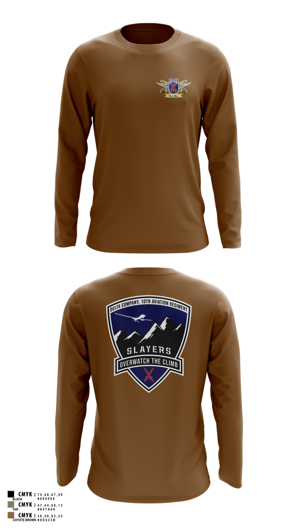 Long Sleeve Performance Shirt, 2-10 AHB Knighthawks, Army, Teamtime, Team time, sublimation, custom sports apparel, team uniforms, spirit wear, spiritwear, sports uniforms, custom shirts, team store, custom team store, fundraiser sports, apparel fundraiser