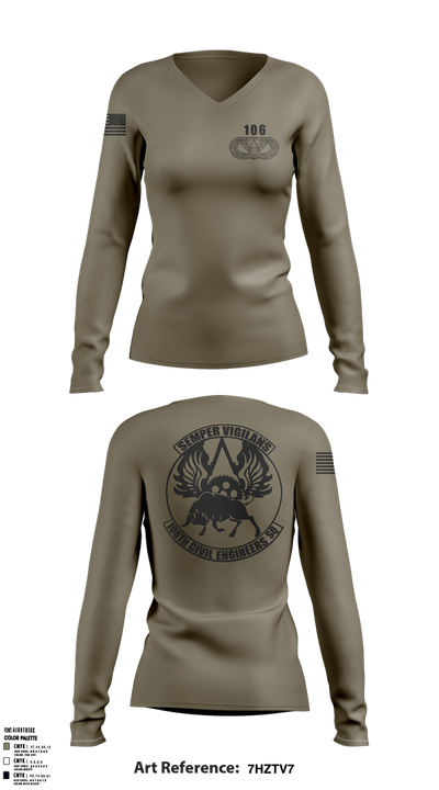 106 CES 37582767 Women's Long Sleeve V-neck Shirt - 1