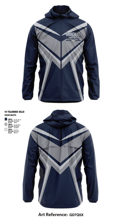 Windbreaker, Immaculate Cheer, Cheer, Teamtime, Team time, sublimation, custom sports apparel, team uniforms, spirit wear, spiritwear, sports uniforms, custom shirts, team store, custom team store, fundraiser sports, apparel fundraiser