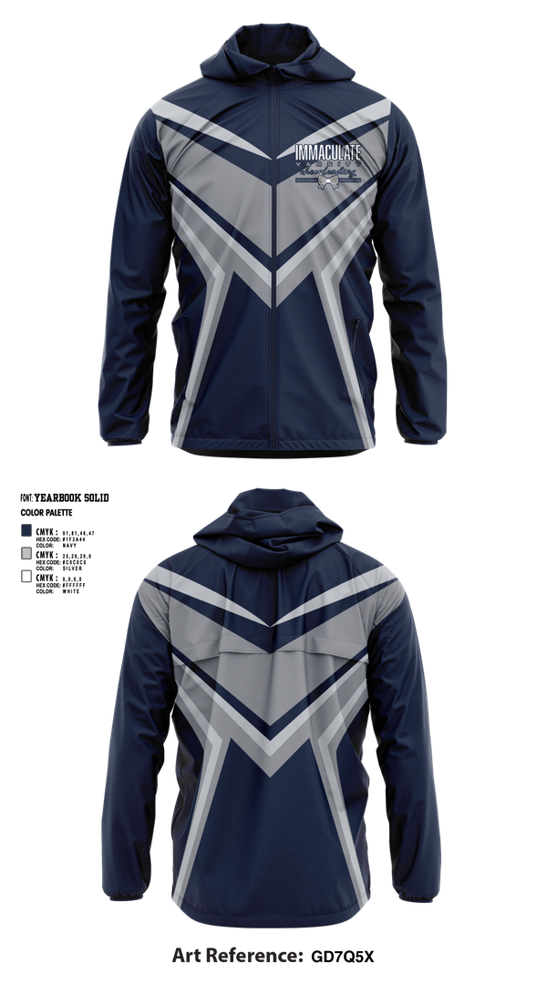 Windbreaker, Immaculate Cheer, Cheer, Teamtime, Team time, sublimation, custom sports apparel, team uniforms, spirit wear, spiritwear, sports uniforms, custom shirts, team store, custom team store, fundraiser sports, apparel fundraiser