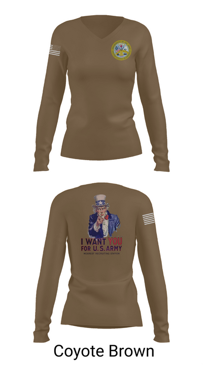 US Army I Want You 76454793 Women's Long Sleeve V-neck Shirt - 17