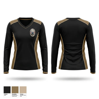 Womens Long Sleeve Vneck Shirt, Somerville Police Department, Police, Teamtime, Team time, sublimation, custom sports apparel, team uniforms, spirit wear, spiritwear, sports uniforms, custom shirts, team store, custom team store, fundraiser sports, apparel fundraiser