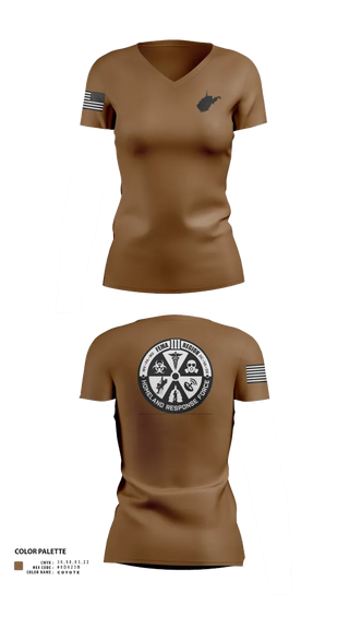Womens Short Sleeve Vneck Shirt, Region 3 Homeland Response Force, , Teamtime, Team time, sublimation, custom sports apparel, team uniforms, spirit wear, spiritwear, sports uniforms, custom shirts, team store, custom team store, fundraiser sports, apparel fundraiser