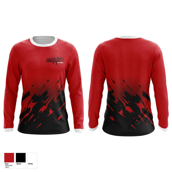 Long Sleeve Performance Shirt, Aftershock, Softball, Teamtime, Team time, sublimation, custom sports apparel, team uniforms, spirit wear, spiritwear, sports uniforms, custom shirts, team store, custom team store, fundraiser sports, apparel fundraiser