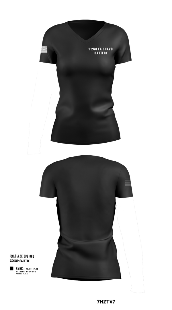 Womens Short Sleeve Vneck Shirt, 1-258 FA BRAVO BATTERY, , Teamtime, Team time, sublimation, custom sports apparel, team uniforms, spirit wear, spiritwear, sports uniforms, custom shirts, team store, custom team store, fundraiser sports, apparel fundraiser