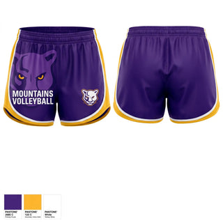 Womens Shorts, Lake County Panthers, Women's Volleyball, Teamtime, Team time, sublimation, custom sports apparel, team uniforms, spirit wear, spiritwear, sports uniforms, custom shirts, team store, custom team store, fundraiser sports, apparel fundraiser
