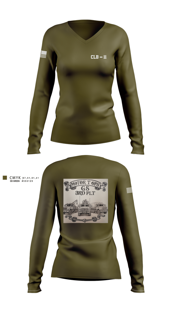 Womens Long Sleeve Vneck Shirt, CLB-11, , Teamtime, Team time, sublimation, custom sports apparel, team uniforms, spirit wear, spiritwear, sports uniforms, custom shirts, team store, custom team store, fundraiser sports, apparel fundraiser