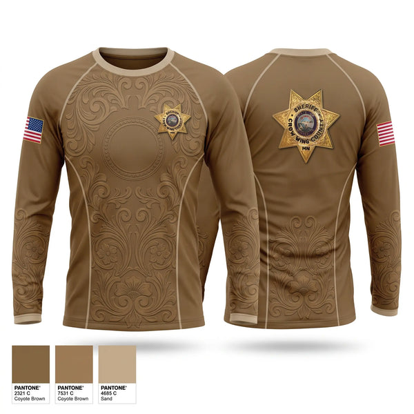 Long Sleeve Performance Shirt, Crow Wing County Sheriff, Police, Teamtime, Team time, sublimation, custom sports apparel, team uniforms, spirit wear, spiritwear, sports uniforms, custom shirts, team store, custom team store, fundraiser sports, apparel fundraiser