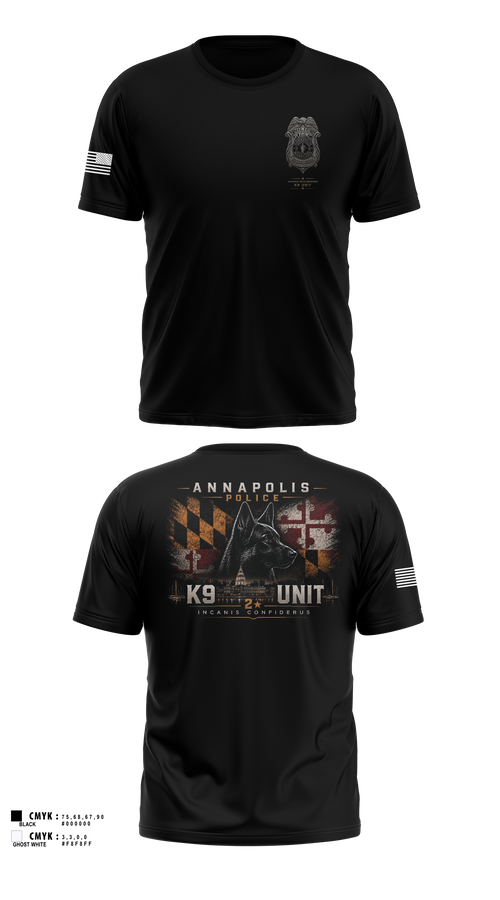 Old School Cotton Feel Shirt, Annapolis Police K9 Unit, Police, Teamtime, Team time, sublimation, custom sports apparel, team uniforms, spirit wear, spiritwear, sports uniforms, custom shirts, team store, custom team store, fundraiser sports, apparel fundraiser