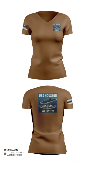 BESS 9465728 Women's Short Sleeve V-neck Shirt - 21