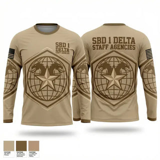 Long Sleeve Performance Shirt, SBD 1 Delta Staff Agencies, Air Force, Teamtime, Team time, sublimation, custom sports apparel, team uniforms, spirit wear, spiritwear, sports uniforms, custom shirts, team store, custom team store, fundraiser sports, apparel fundraiser