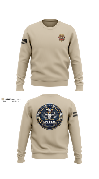Crew Neck Sweatshirt, Sicangu Nation Tribal Defense Solutions Emergency Medical Response Unit (SNTDS‑EMRU), EMS/EMT, Teamtime, Team time, sublimation, custom sports apparel, team uniforms, spirit wear, spiritwear, sports uniforms, custom shirts, team store, custom team store, fundraiser sports, apparel fundraiser