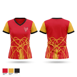 Womens Short Sleeve Vneck Shirt, Charleston Trojans, Women's Volleyball, Teamtime, Team time, sublimation, custom sports apparel, team uniforms, spirit wear, spiritwear, sports uniforms, custom shirts, team store, custom team store, fundraiser sports, apparel fundraiser