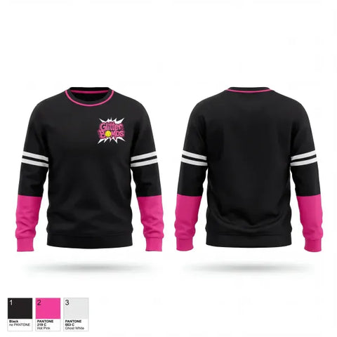 Crew Neck Sweatshirt, Glitter Bombs, Softball, Teamtime, Team time, sublimation, custom sports apparel, team uniforms, spirit wear, spiritwear, sports uniforms, custom shirts, team store, custom team store, fundraiser sports, apparel fundraiser