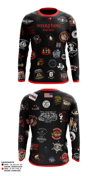 Long Sleeve Performance Shirt, Warthogs, other, Teamtime, Team time, sublimation, custom sports apparel, team uniforms, spirit wear, spiritwear, sports uniforms, custom shirts, team store, custom team store, fundraiser sports, apparel fundraiser
