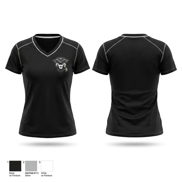 Womens Short Sleeve Vneck Shirt, Albert Gallatin Colonials, , Teamtime, Team time, sublimation, custom sports apparel, team uniforms, spirit wear, spiritwear, sports uniforms, custom shirts, team store, custom team store, fundraiser sports, apparel fundraiser