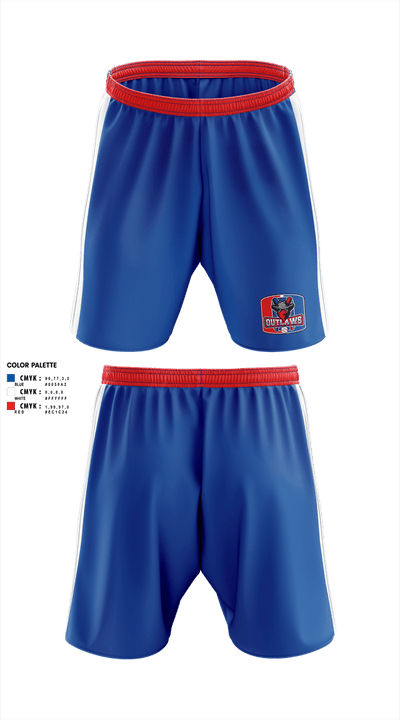 Indiana Outlaws 40829663 Athletic Shorts With Pockets - 1