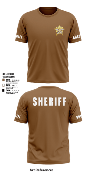 Old School Cotton Feel Shirt, SHERIFF, Police, Teamtime, Team time, sublimation, custom sports apparel, team uniforms, spirit wear, spiritwear, sports uniforms, custom shirts, team store, custom team store, fundraiser sports, apparel fundraiser
