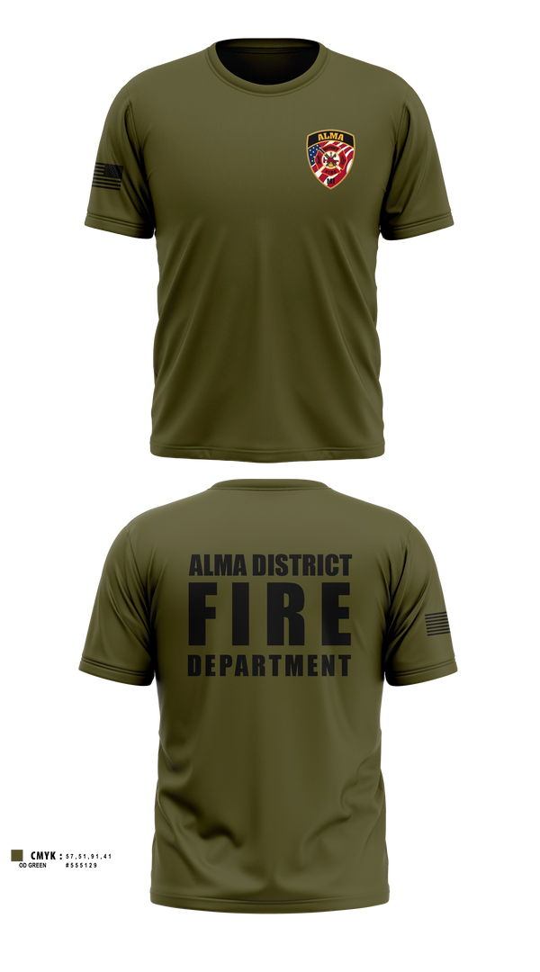 Old School Cotton Feel Shirt, Alma District Fire Department, Fire Department, Teamtime, Team time, sublimation, custom sports apparel, team uniforms, spirit wear, spiritwear, sports uniforms, custom shirts, team store, custom team store, fundraiser sports, apparel fundraiser