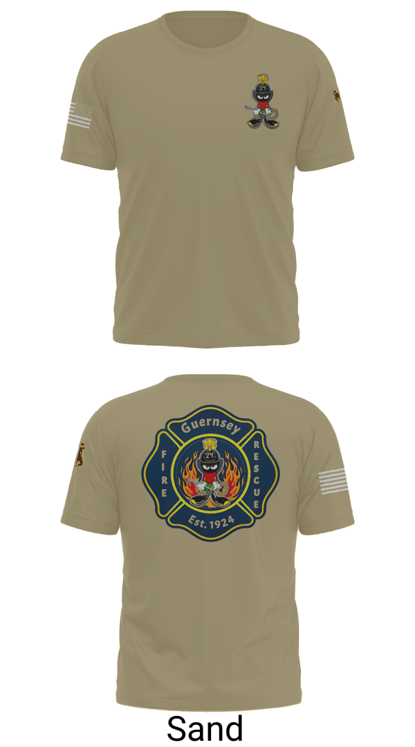Old School Cotton Feel Shirt, Guernsey Fire & Rescue, , Teamtime, Team time, sublimation, custom sports apparel, team uniforms, spirit wear, spiritwear, sports uniforms, custom shirts, team store, custom team store, fundraiser sports, apparel fundraiser