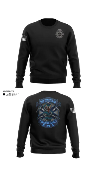 Crew Neck Sweatshirt, Hopkinsville Fire Department, Fire Department, Teamtime, Team time, sublimation, custom sports apparel, team uniforms, spirit wear, spiritwear, sports uniforms, custom shirts, team store, custom team store, fundraiser sports, apparel fundraiser