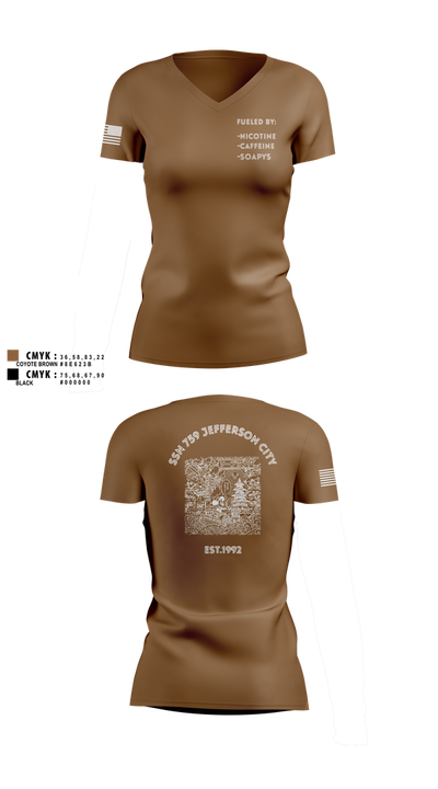 Jefferson City 36022409 Women's Short Sleeve V-neck Shirt - 101