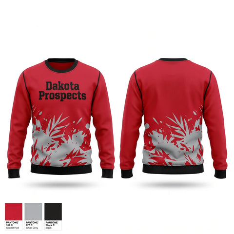 Crew Neck Sweatshirt, Dakota Prospects, Men's Basketball, Teamtime, Team time, sublimation, custom sports apparel, team uniforms, spirit wear, spiritwear, sports uniforms, custom shirts, team store, custom team store, fundraiser sports, apparel fundraiser
