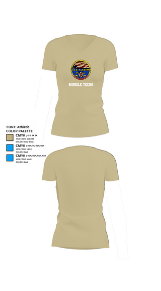 Womens Short Sleeve Vneck Shirt, Missile Techs, , Teamtime, Team time, sublimation, custom sports apparel, team uniforms, spirit wear, spiritwear, sports uniforms, custom shirts, team store, custom team store, fundraiser sports, apparel fundraiser