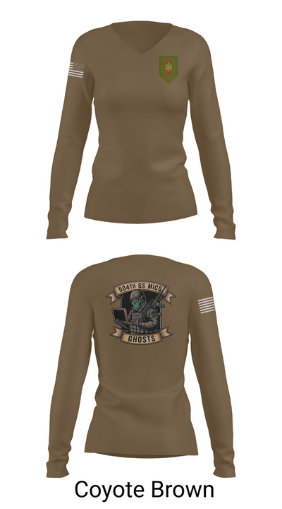 504th GS MICO 91776475 Women's Long Sleeve V-neck Shirt - 17