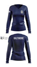 Baltimore Police Department 87844161 Women's Long Sleeve V-neck Shirt - 101