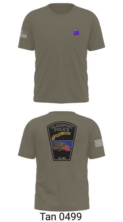 Short Sleeve Performance Shirt, GLASSPORT POLICE, Police, Teamtime, Team time, sublimation, custom sports apparel, team uniforms, spirit wear, spiritwear, sports uniforms, custom shirts, team store, custom team store, fundraiser sports, apparel fundraiser