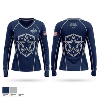 Womens Long Sleeve Vneck Shirt, Rolling Oaks, Police, Teamtime, Team time, sublimation, custom sports apparel, team uniforms, spirit wear, spiritwear, sports uniforms, custom shirts, team store, custom team store, fundraiser sports, apparel fundraiser