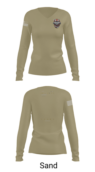 Womens Long Sleeve Vneck Shirt, 336 RCS F Flight, , Teamtime, Team time, sublimation, custom sports apparel, team uniforms, spirit wear, spiritwear, sports uniforms, custom shirts, team store, custom team store, fundraiser sports, apparel fundraiser