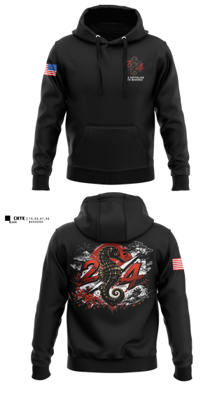 Hoodie, 2nd Battalion 4th Marines, Marines, Teamtime, Team time, sublimation, custom sports apparel, team uniforms, spirit wear, spiritwear, sports uniforms, custom shirts, team store, custom team store, fundraiser sports, apparel fundraiser