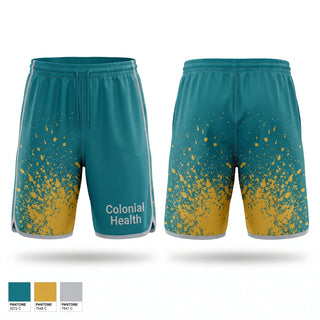 Athletic Shorts With Pockets, Colonial Health, , Teamtime, Team time, sublimation, custom sports apparel, team uniforms, spirit wear, spiritwear, sports uniforms, custom shirts, team store, custom team store, fundraiser sports, apparel fundraiser