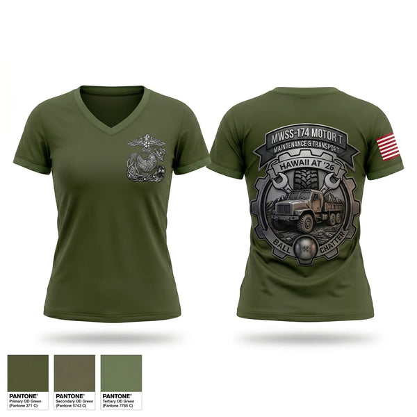 Womens Short Sleeve Vneck Shirt, Annual Training 2026, Marines, Teamtime, Team time, sublimation, custom sports apparel, team uniforms, spirit wear, spiritwear, sports uniforms, custom shirts, team store, custom team store, fundraiser sports, apparel fundraiser