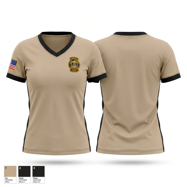 Womens Short Sleeve Vneck Shirt, Pike county sheriff office, Police, Teamtime, Team time, sublimation, custom sports apparel, team uniforms, spirit wear, spiritwear, sports uniforms, custom shirts, team store, custom team store, fundraiser sports, apparel fundraiser