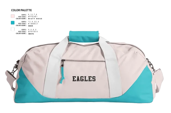 Duffle Bag, Eagles, Women's Soccer, Teamtime, Team time, sublimation, custom sports apparel, team uniforms, spirit wear, spiritwear, sports uniforms, custom shirts, team store, custom team store, fundraiser sports, apparel fundraiser