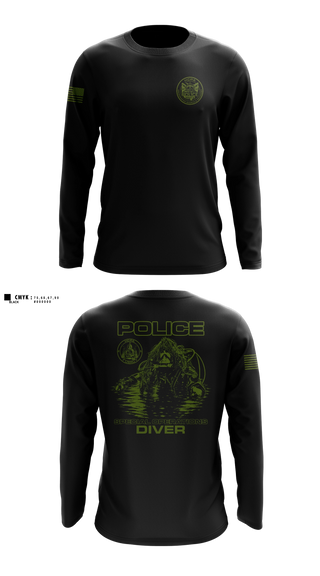 Long Sleeve Performance Shirt, Cincinnati PD Marine Patrol, Police, Teamtime, Team time, sublimation, custom sports apparel, team uniforms, spirit wear, spiritwear, sports uniforms, custom shirts, team store, custom team store, fundraiser sports, apparel fundraiser
